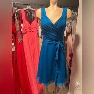 Peacock size 10- V Neck Dress with belt.